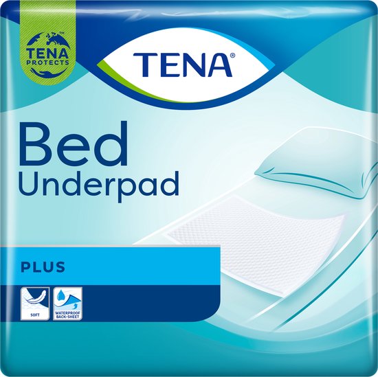 TENA Bed Underpad Plus verpakking met 35 stuks van 60x90cm.