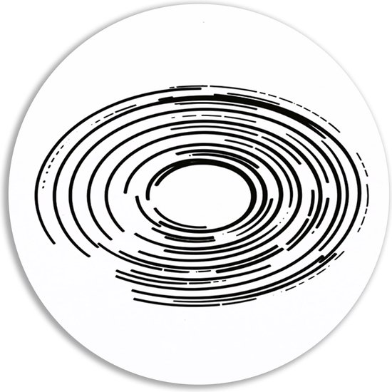 Cercle mural minimalisme - Cercle mural minimaliste - Échelle murale Salon - Décoration murale classique - Peinture Dibond - Décoration bureau cercle mural aluminium 70x70 cm
