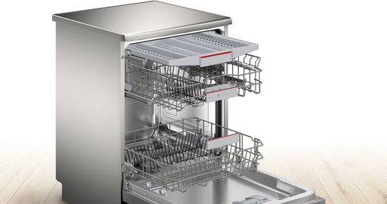 Bosch SMS4EMI06E- Serie 4 - Vrijstaande vaatwasser - 60 cm - RVS - Energielabel B - Home Connect