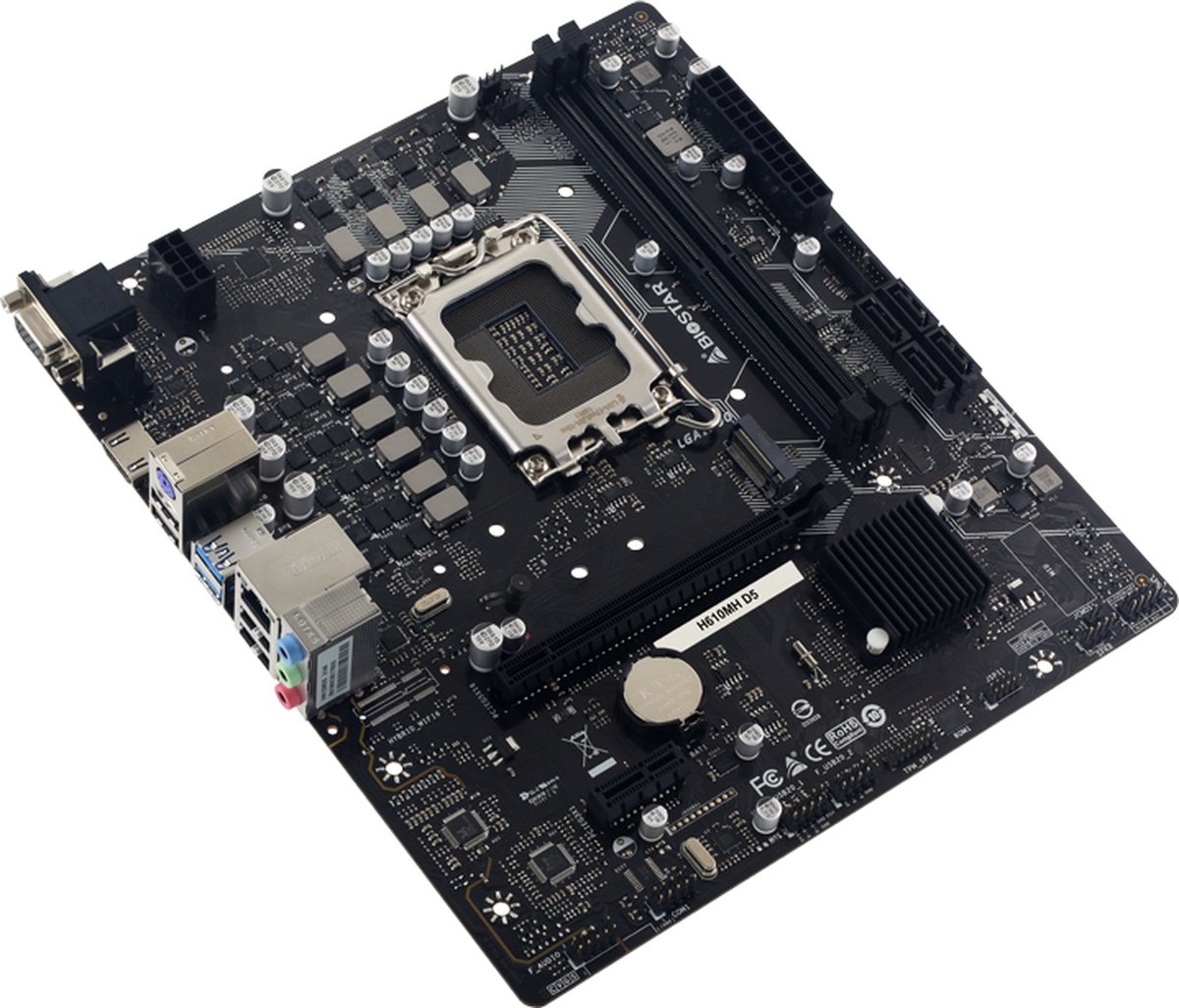 Biostar H610Mh D5 Moederbord Intel H610 Lga 1700 Micro Atx - afbeelding 5