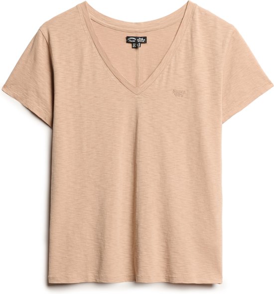 Superdry STUDIOS SLUB EMB VEE TEE Dames T-shirt - Maat S