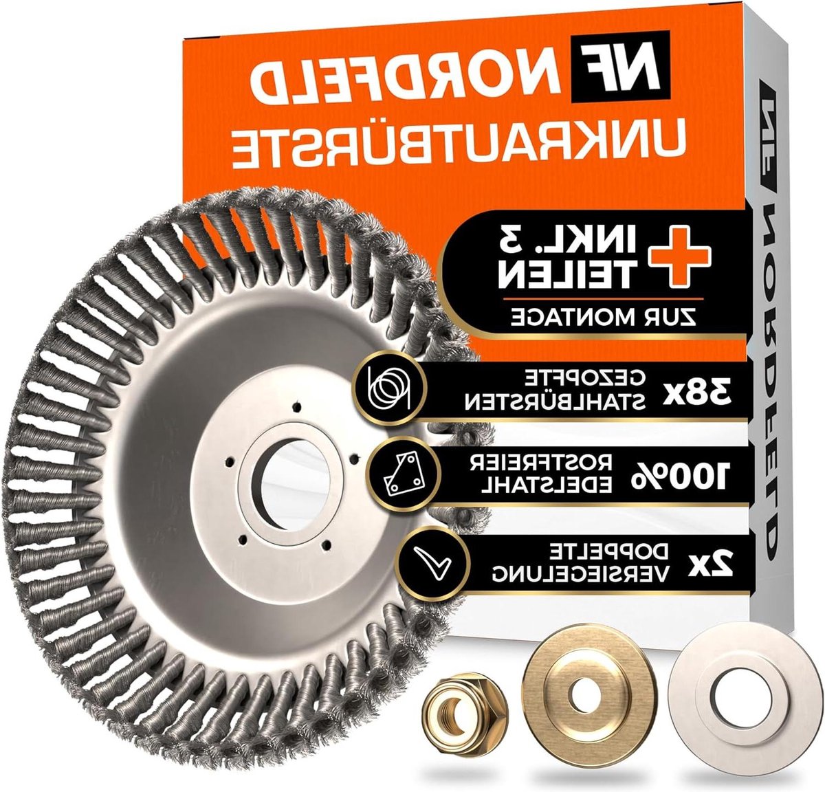 Professionele onkruidborstel voor maaimachines 254 mm boring motorzeisen effectieve mosverwijdering met montagegereedschap Onkruidborstel