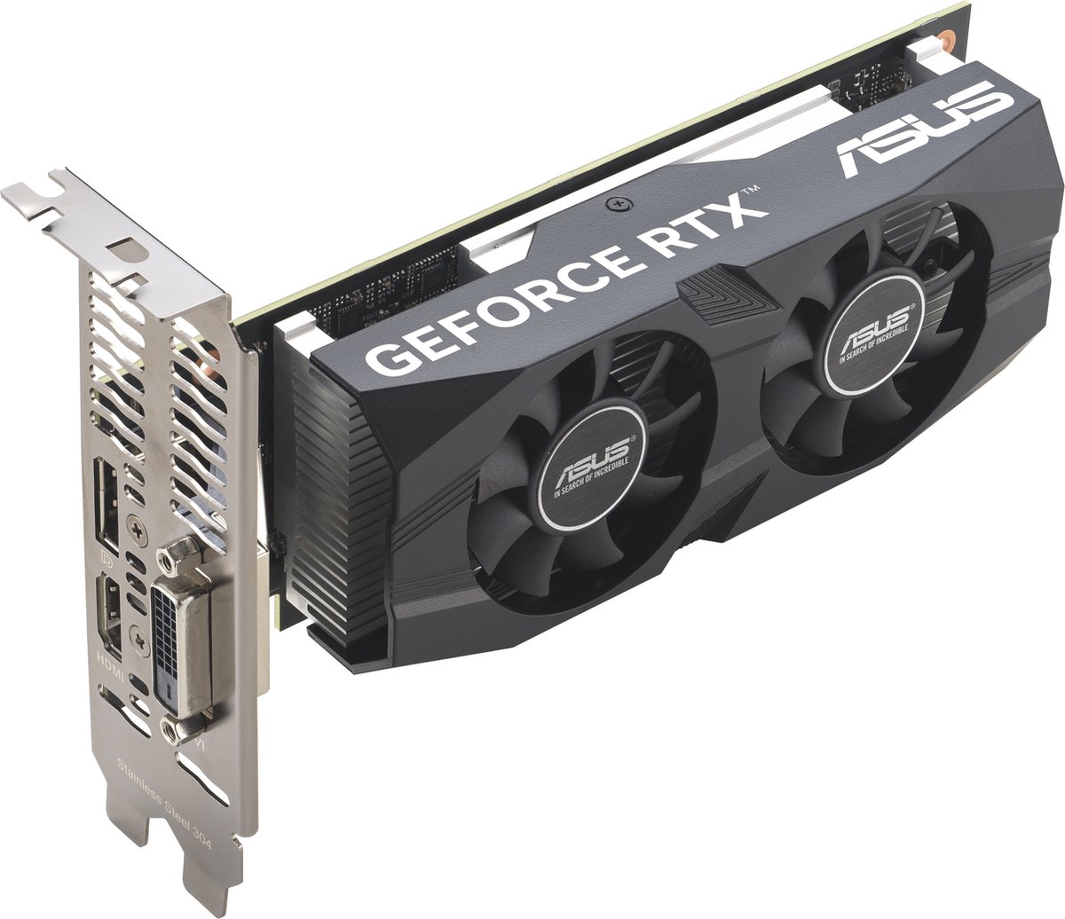 ASUS GeForce RTX 3050 LP OC 6GB GDDR6 PCIe 4.0 Low Profile Videokaart met HDMI 2.1, DisplayPort 1.4, DVI-D - Afbeelding 4