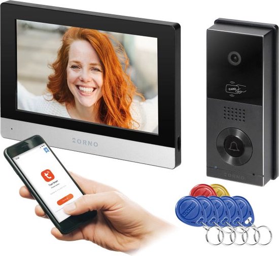 Kit d'interphone vidéo unifamilial XIRAN, 2 fils, écran tactile 8", Full HD, RFID - Sonnette vidéo Smart (Tuya)