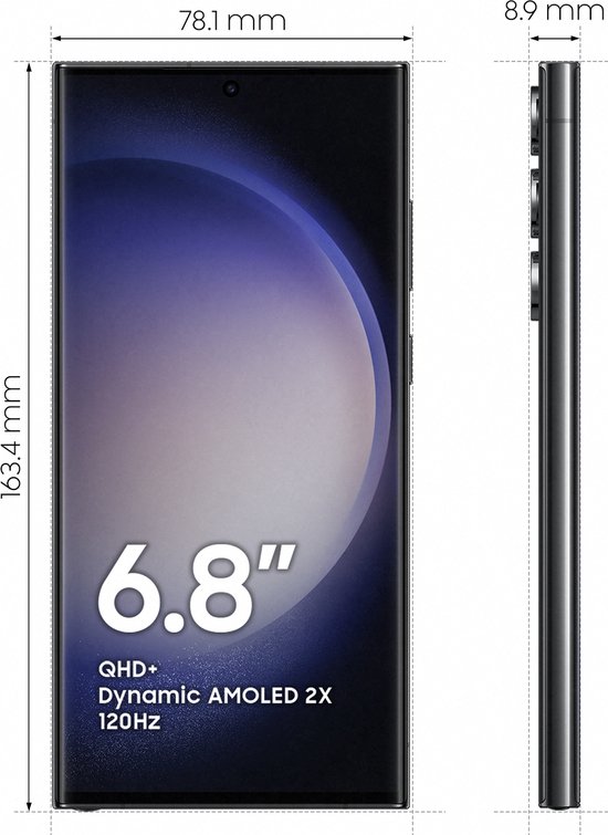 Samsung Galaxy S23 Ultra - 512GB - Phantom Black - 5G - S Pen | bol