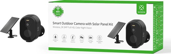 Smart WiFi draadloze beveiligingscameraset outdoor | WOOX R4252 - Zwart — afbeelding 3