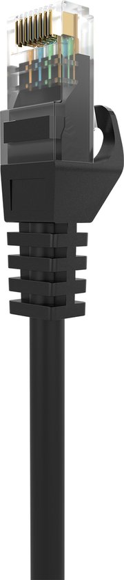 Câble Réseau Patch Cord RJ45 LSZH Cat.6A 500 Mhz UTP AWG24, Noir, 30CM