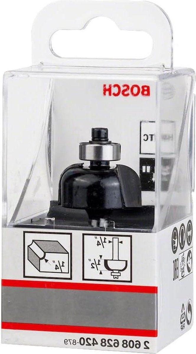 Core Box Kogellagers Pilot Bit Met Twee Fluiten En Hardmetaal - 63 Mm Radius - Beste Kwaliteit
