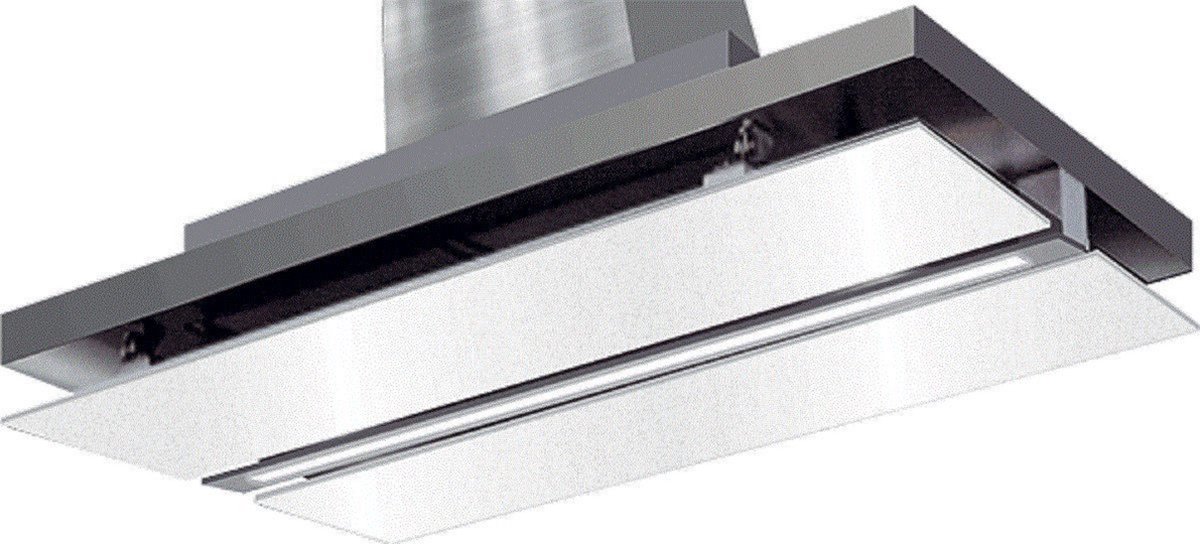 Kaiser plafondluik EA 1047 W, Afzuigkap 110cm, wit glas roestvrij staal, 1250m³/h, LED spot