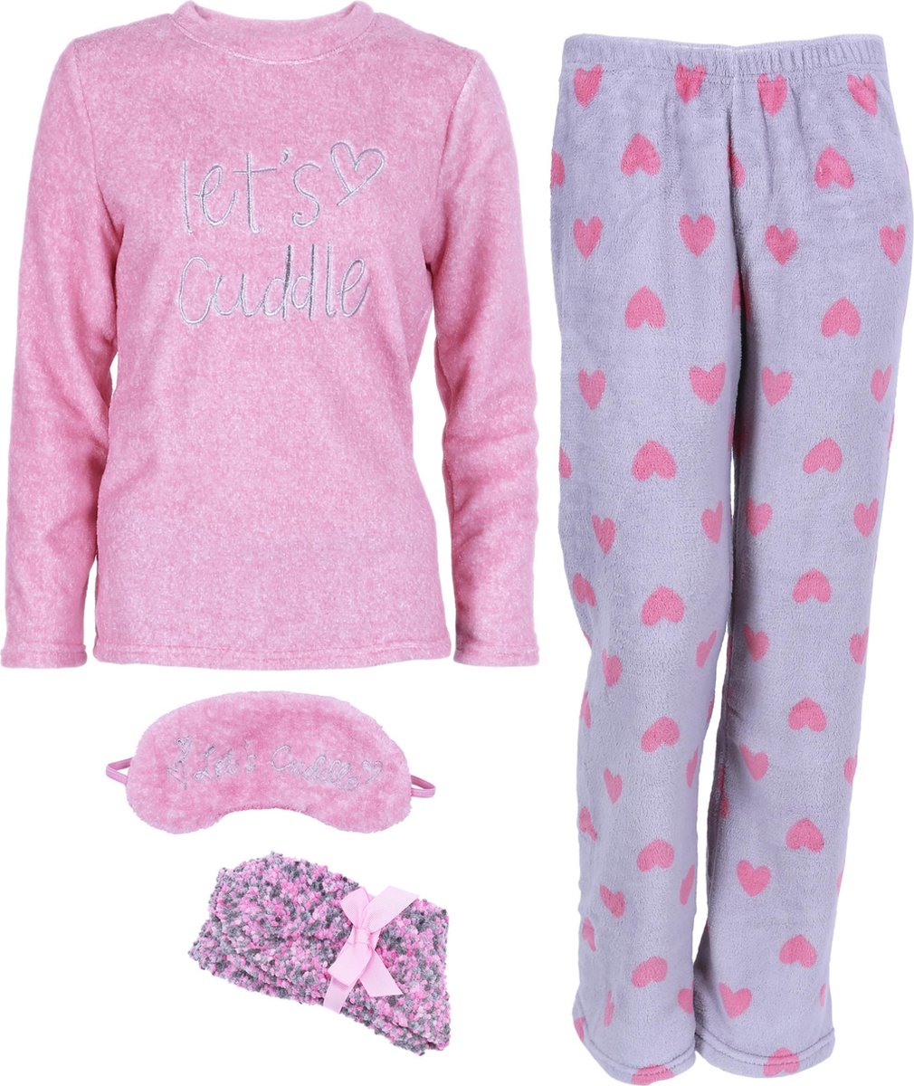 Roze en grijze pyjamaset / slaapset