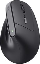 Bol.com Trust Bayo V2 - Draadloze Ergonomische Muis - Oplaadbaar - Verticaal - Zwart aanbieding