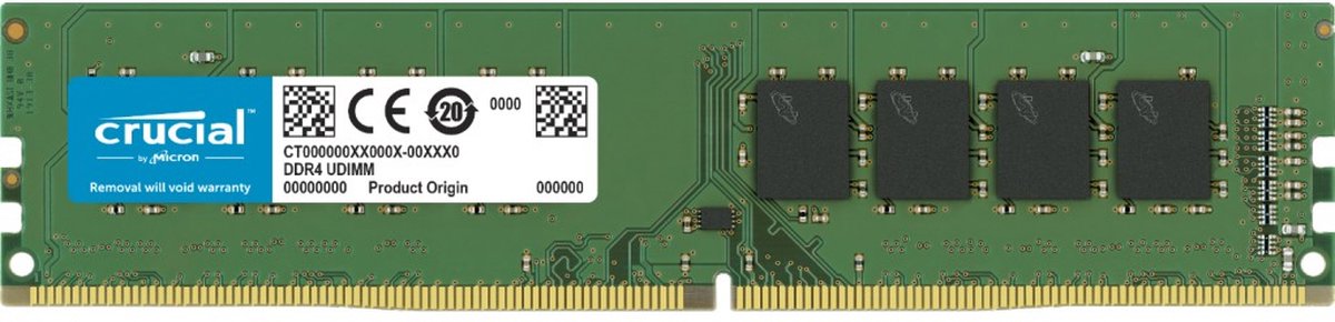 Crucial CT8G4DFRA32A - RAM-geheugen - 8GB - DDR4 - DIMM - 3200MHz - 1 x 8 GB