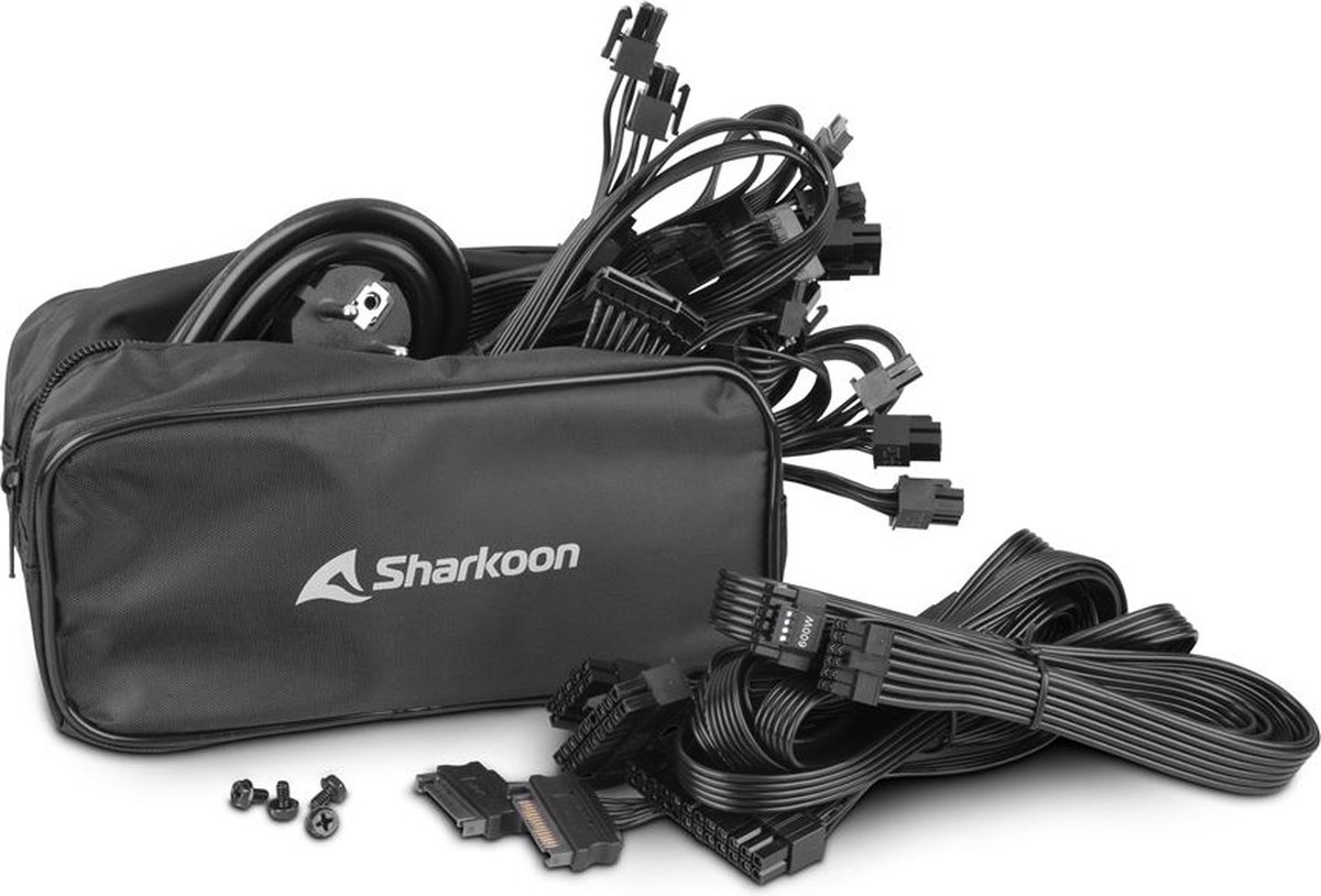 Sharkoon Rebel P30 Gold 1000W - Voeding - Atx12V 3.0 - 80 Plus Gold - 1000 Watt - afbeelding 3
