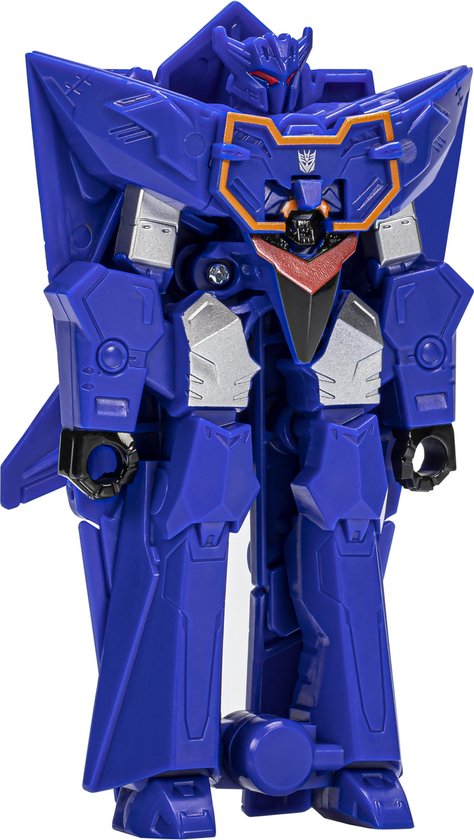 Transformers EarthSpark Soundwave – 1-Step Flip Changer, 10 Cm, Verandert Van Robot Naar Jet In één Beweging, Vanaf 6 Jaar