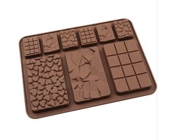 DW4Trading Siliconen Mal ZEER Kleine Platte Mini Chocoladerepen - Kaarsen - Gips & Epoxy Gieten - Zeep - Cake Chocolade Fondant