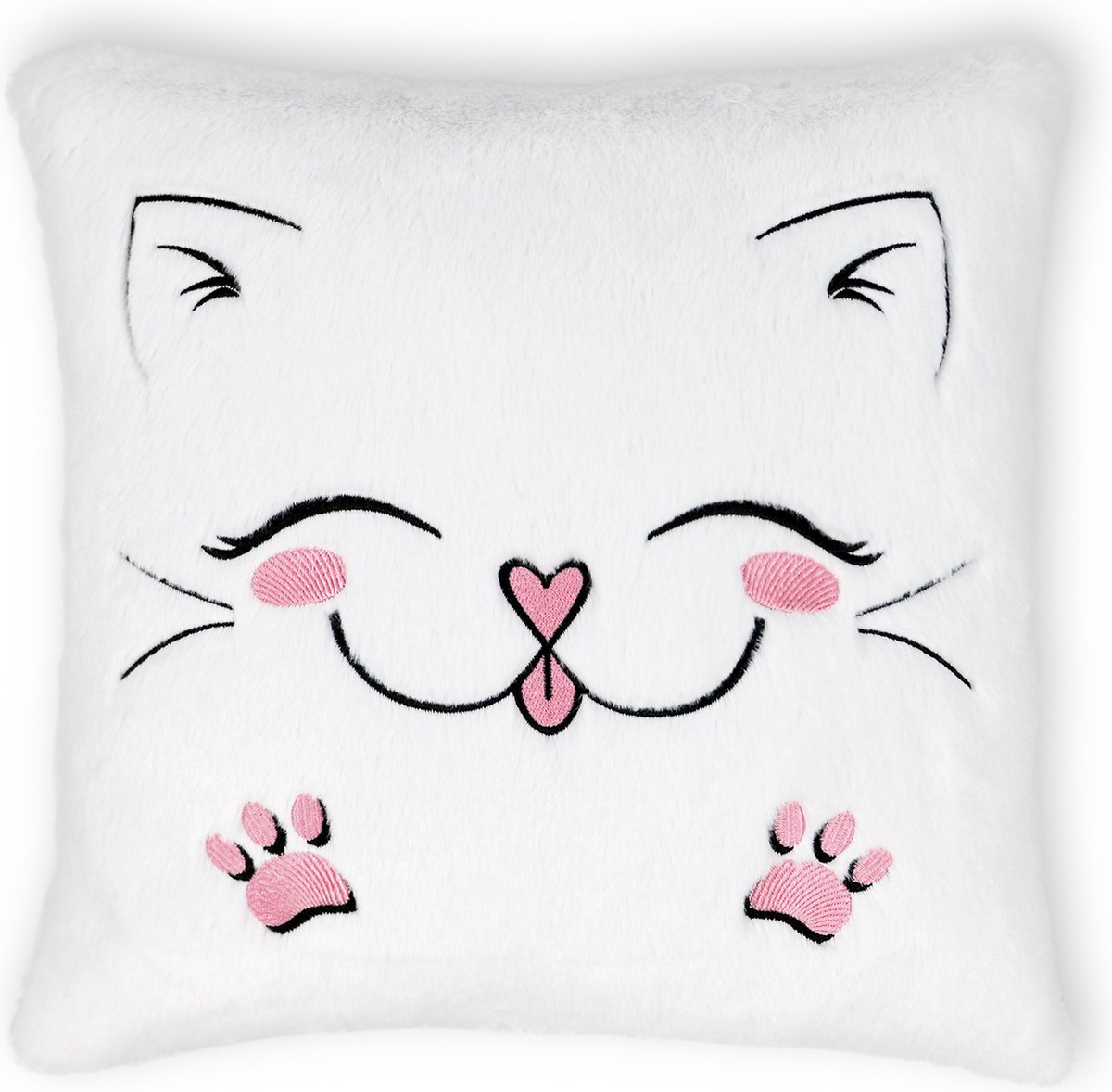 WP Merchandise - Schattig Poesje Sierkussen 33 cm