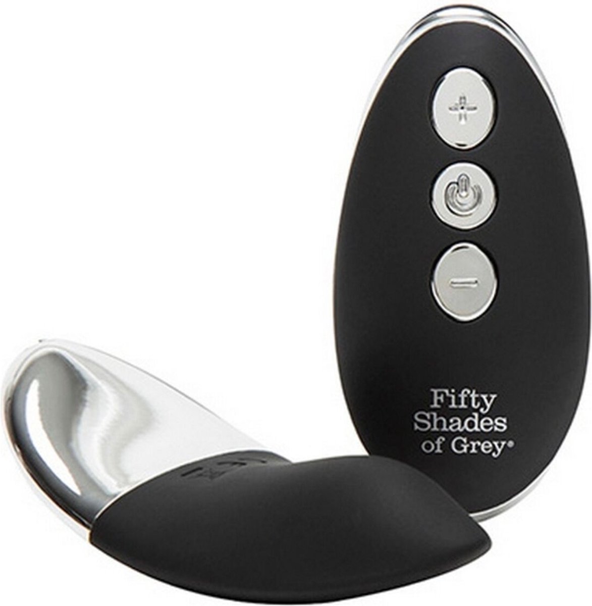 Goedkoopste Fifty Shades of Grey Relentless Vibrations Remote Control Panty Vibrator - Zwart/Zilver