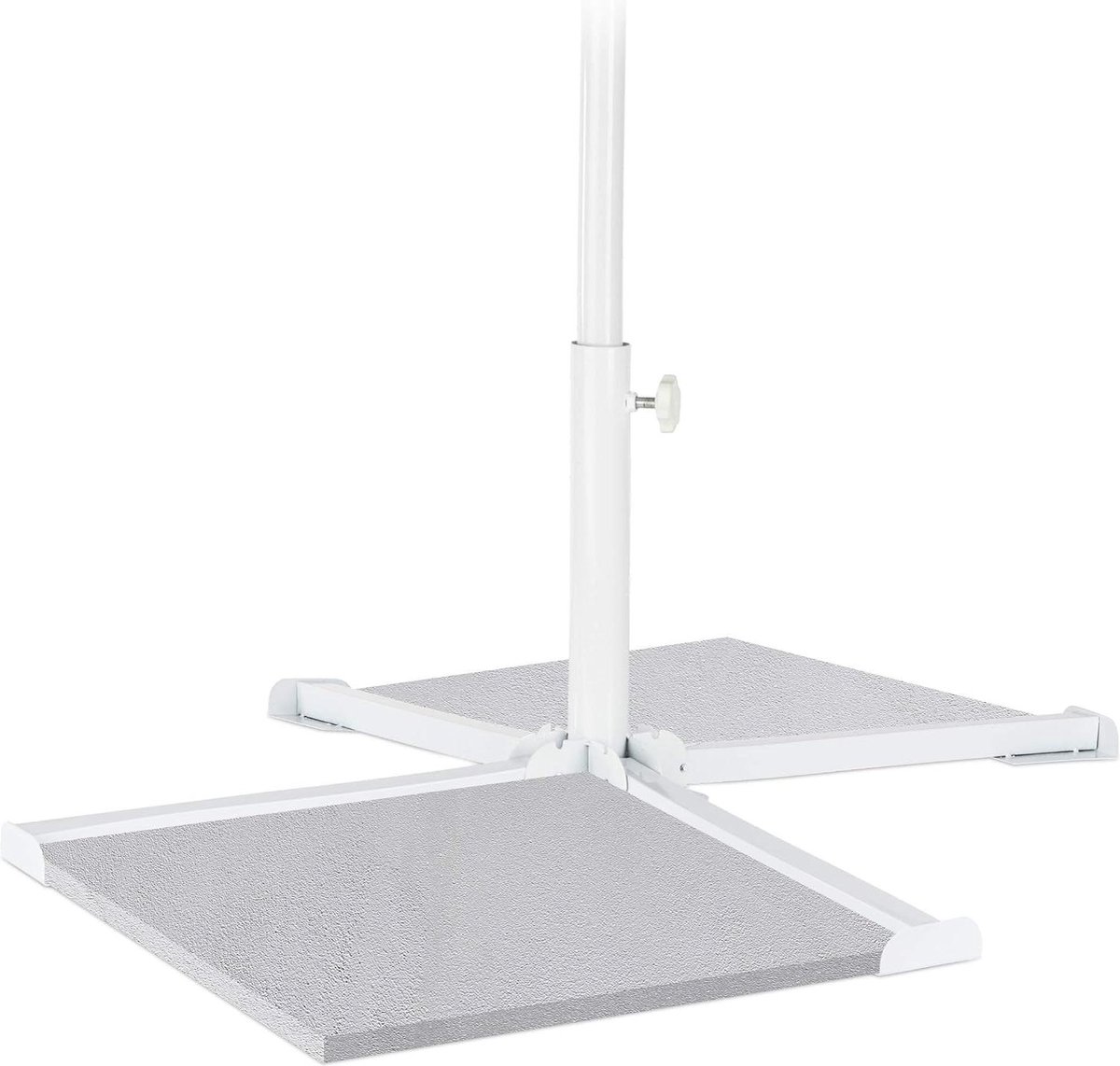 Parasolvoet vouwbaar 20-35 mm stabiele kruisvoet handzame standaard wit parasolvoet