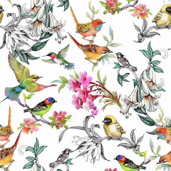 Zelfklevend behang & meubel folie - bloemen - rozen - roze - rol 840x53 cm