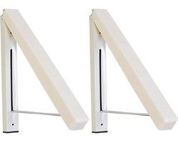 Inklapbare kledinghaken - Intrekbaar wandkledingrek - Aluminium wasrek - Opvouwbare kledingstang - Wasgoed en opslag organiseren folding wall laundry rack