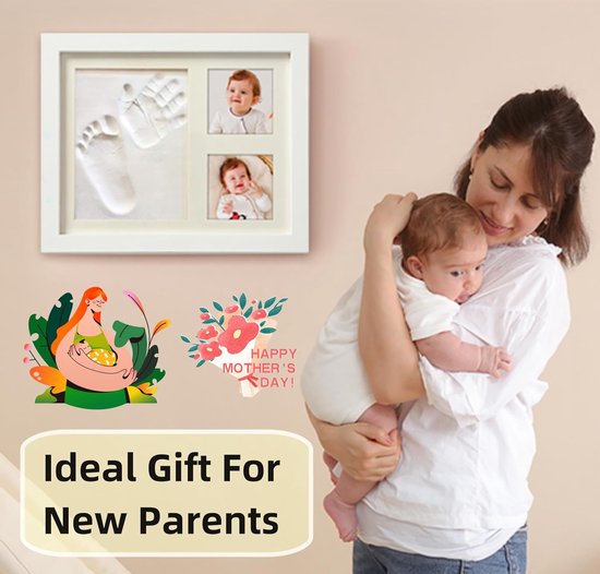 Baby Handafdruk Voetafdruk Herinnerings Kit - Baby Foto´s Fotolijstje voor Pasgeborenen - Babykamer Herinnering Kunst Kit Lijsten van Aitakatta — afbeelding 4