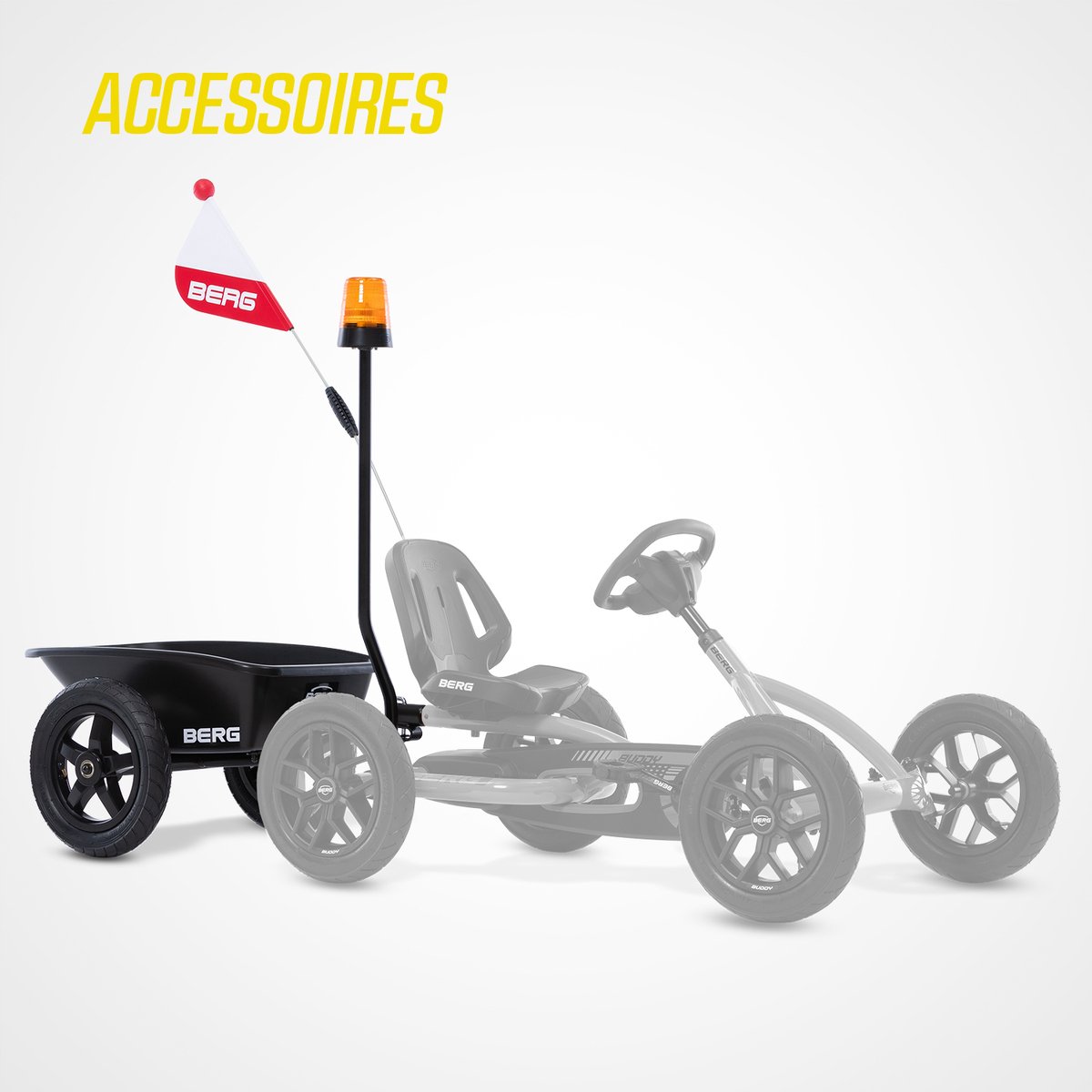 BERG Buddy Cross Yellow Skelter - 3+ Jaar - All Terrain Luchtbanden - Verstelbare Stoel - inclusief Soundbox - Vrijloopautomaat - Zwart/Geel — afbeelding 11