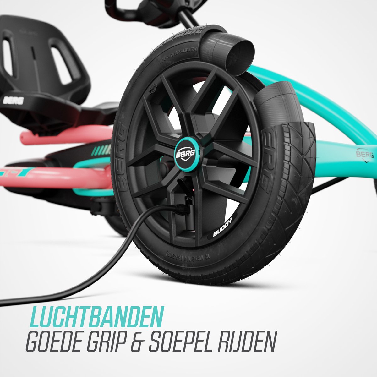 BERG Buddy Lua Skelter - 3+ Jaar - Verstelbare Stoel - Vrijloopautomaat - Roze — afbeelding 9