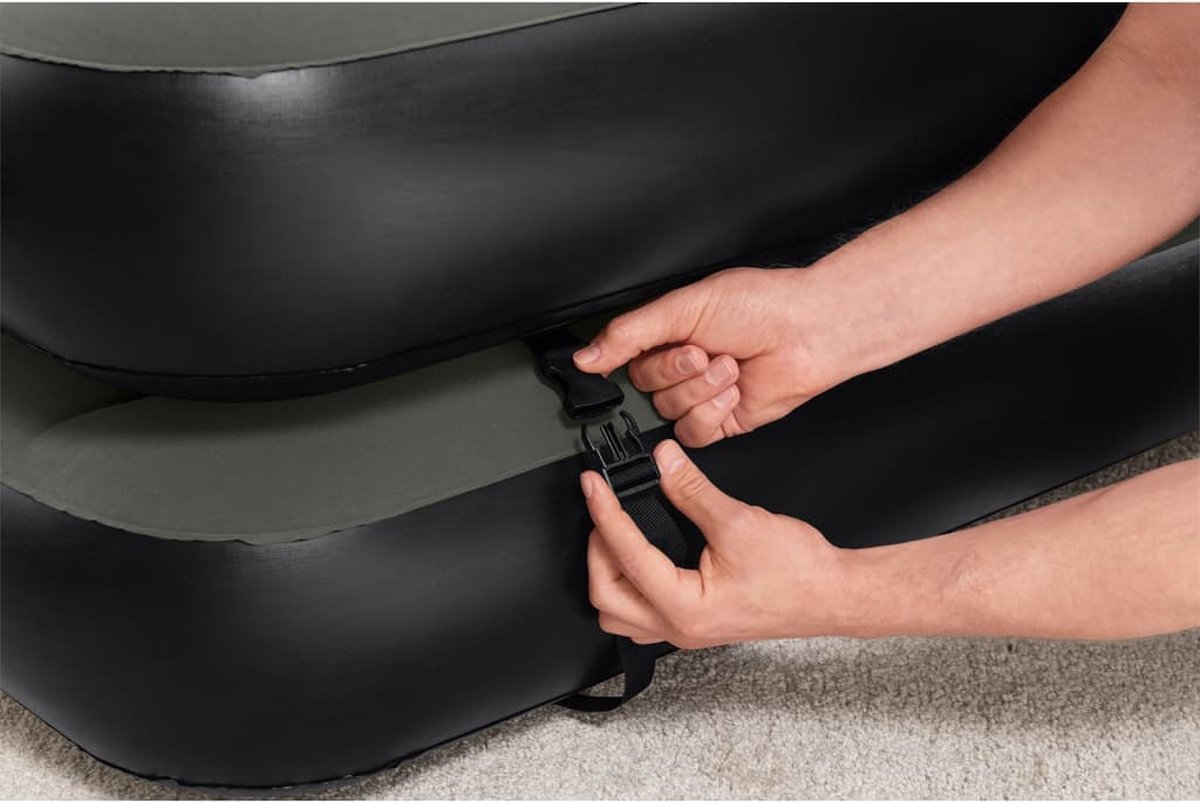 Bol.com Bestway Luchtbedden Koppelbaar - Zwart - 188 cm x 99 cm x 25 cm aanbieding