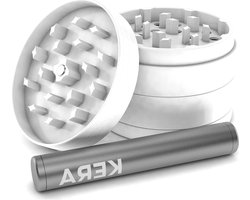 Keramische grinder Crusher voor kruiden - J-hoes inclusief - 63 mm - hygiënische nano-keramische coating - piepvrije schroefdraad - groot cruncher grinder Wooden grinder with a diameter