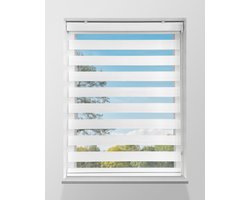 Duo Rolgordijn Lichtdoorlatend - Wit - 112x240cm - Op maat gemaakt