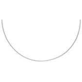 Lucardi Dames Ketting schakel - Echt Zilver - Ketting - Cadeau - 60 cm - Zilverkleurig