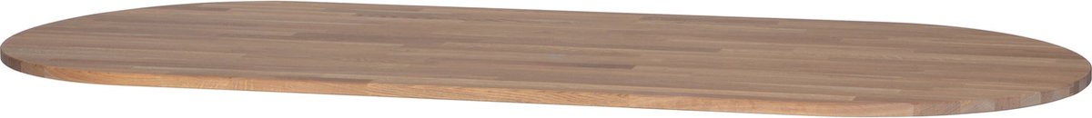 WOOOD Tablo Ovaal Tafelblad Incl. 2-Standen Poot - Grijs -74,4x220x90