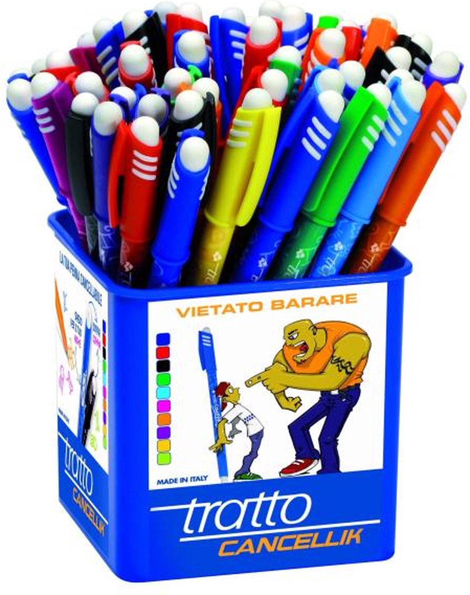 Tratto 826500 balpen Zwart, Blauw, Groen, Rood 50 stuk(s) Meerkleurig