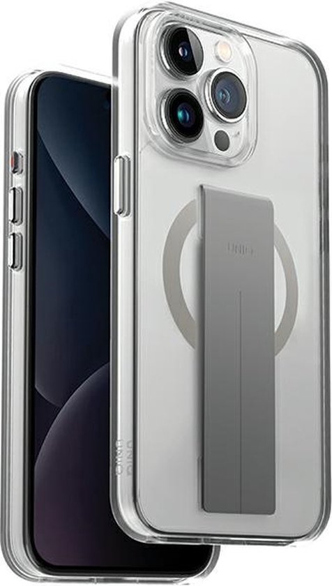 iPhone 15 Pro hoesje transparant UNIQ Heldro Mag – slank, krasbestendig, magnetisch opladen, premium bescherming