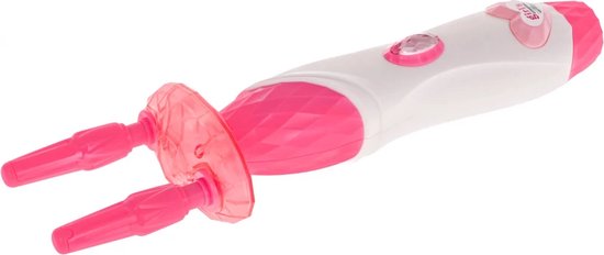 Playos® - Haarvlechter - 2 in 1 - Roze - Inclusief Kam en Elastiekjes - vanaf 5 jaar - Vlechter - Hair Braider - Vlecht Hulpstuk - Vlechter - Speelgoed - Haar Vlechter Machine