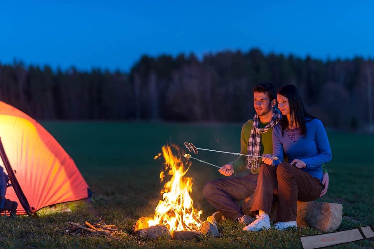 Begatter grillspiesen kampvuur, Marshmallow spiesen uittrekbaar 75 cm