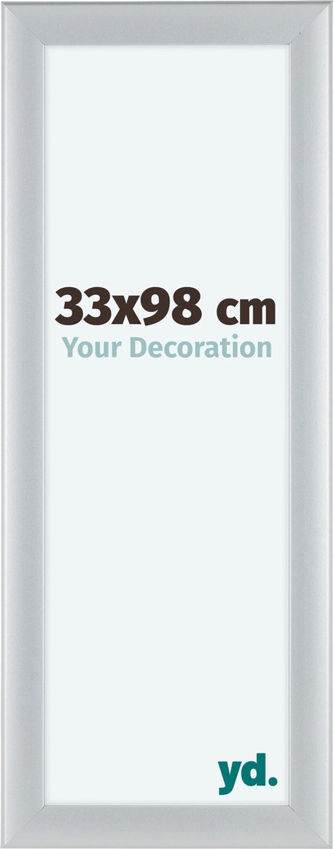yd. Your Decoration - Fotolijst 33x98 cm - MDF - Zilver Mat - Como