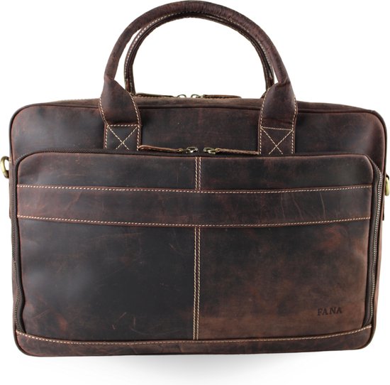 STILORD Oslo Leather Laptop Bag for Men, Double 15.6 17 18 Inch Laptop