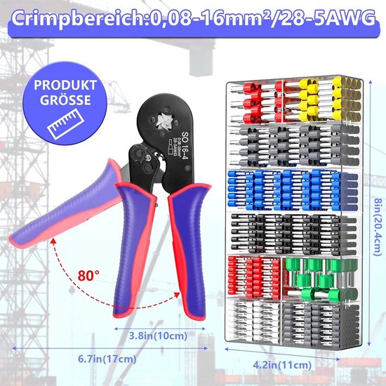 Klauke (K4 D) Perstang / Adereindhulstang voor Adereindhulzen 0,5 - 2,5mm (1 stuk