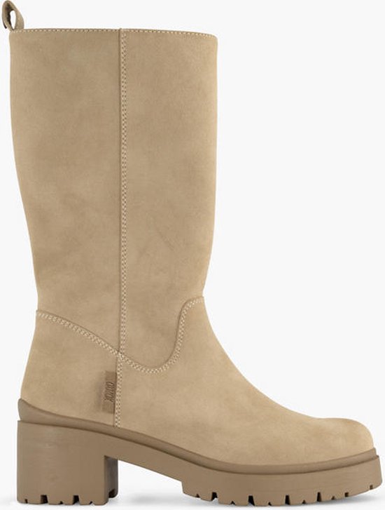 Hoge suede laarzen beige hotsell