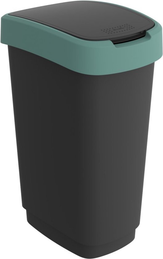 Rotho Twist - poubelle - plastique - 50Liter - vert gui