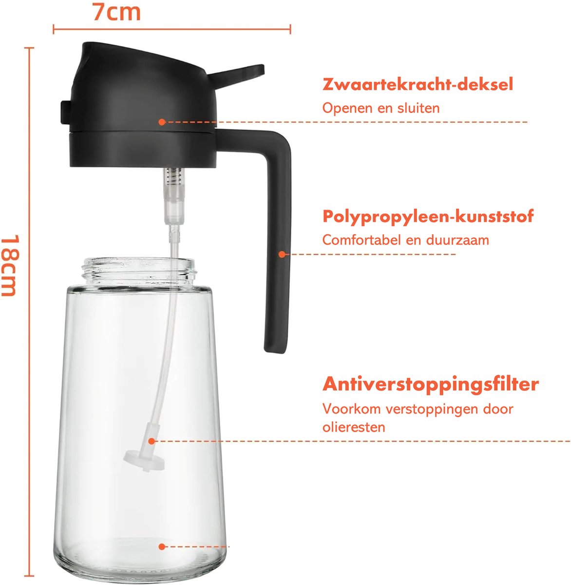 Decopatent® Olijfolie Sprayer - Oliefles met Verstuiver - Afvallen