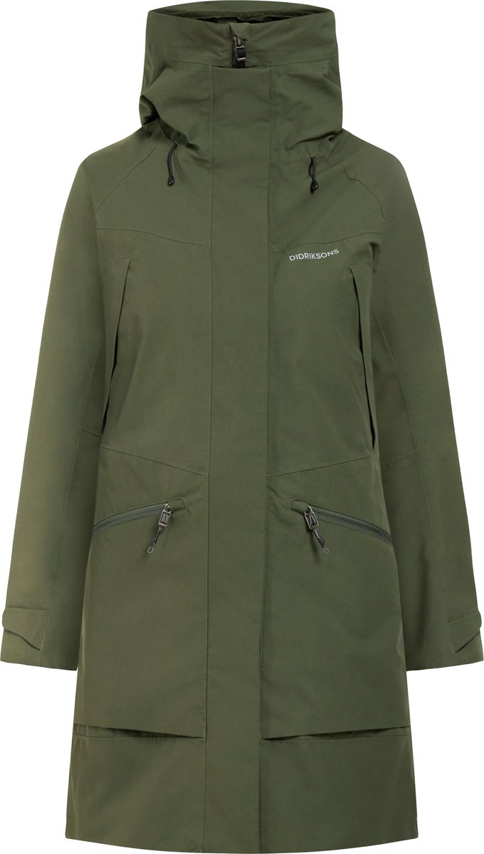 Didriksons ILMA WNS PARKA 8 Dames Outdoorjas Deep Groen