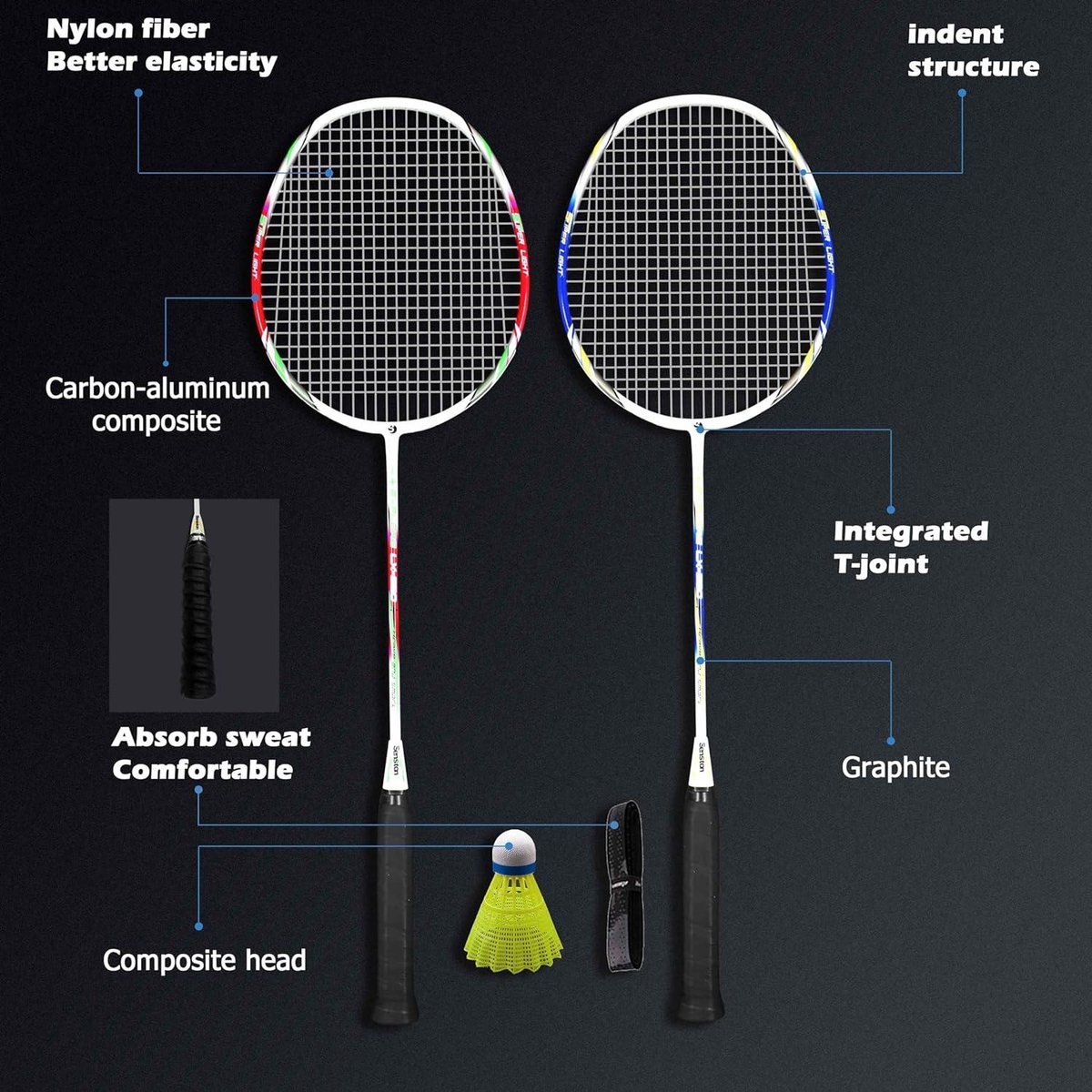 Senston Graphit Badminton Set Carbon Professional