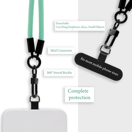 Chaîne de téléphone portable Cadorabo pour Samsung Galaxy M51 en TURQUOISE - Étui pour téléphone portable avec cordon de sangle réglable à accrocher autour du cou