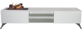 Bol.com Xaralyn Elin TV-meubel met elektrische haard - Opti-Myst Cassette 400 waterdamphaard - Cinewall - Witte sideboard - afst... aanbieding