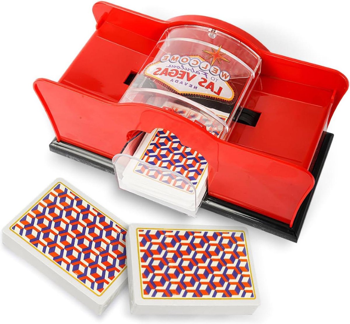 Kaartenschudmachine voor 2 decks - Handslinger kaartenschudmachine voor pokerspel