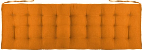 Bankkussen - Binnen en Buiten - 27 knopen - Oranje - 120 x 40 x 4 cm