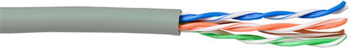 ACT EP600H CAT5E U/UTP Patchkabel Soepel Grijs - 100 meter