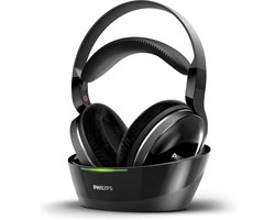 PHILIPS SHD8850 - TV Headphone, High Res audio, Bioscoop geluid, Draadloze Over-Ear Koptelefoon, Met Zendstation, Bereik van 30 meter - Zwart